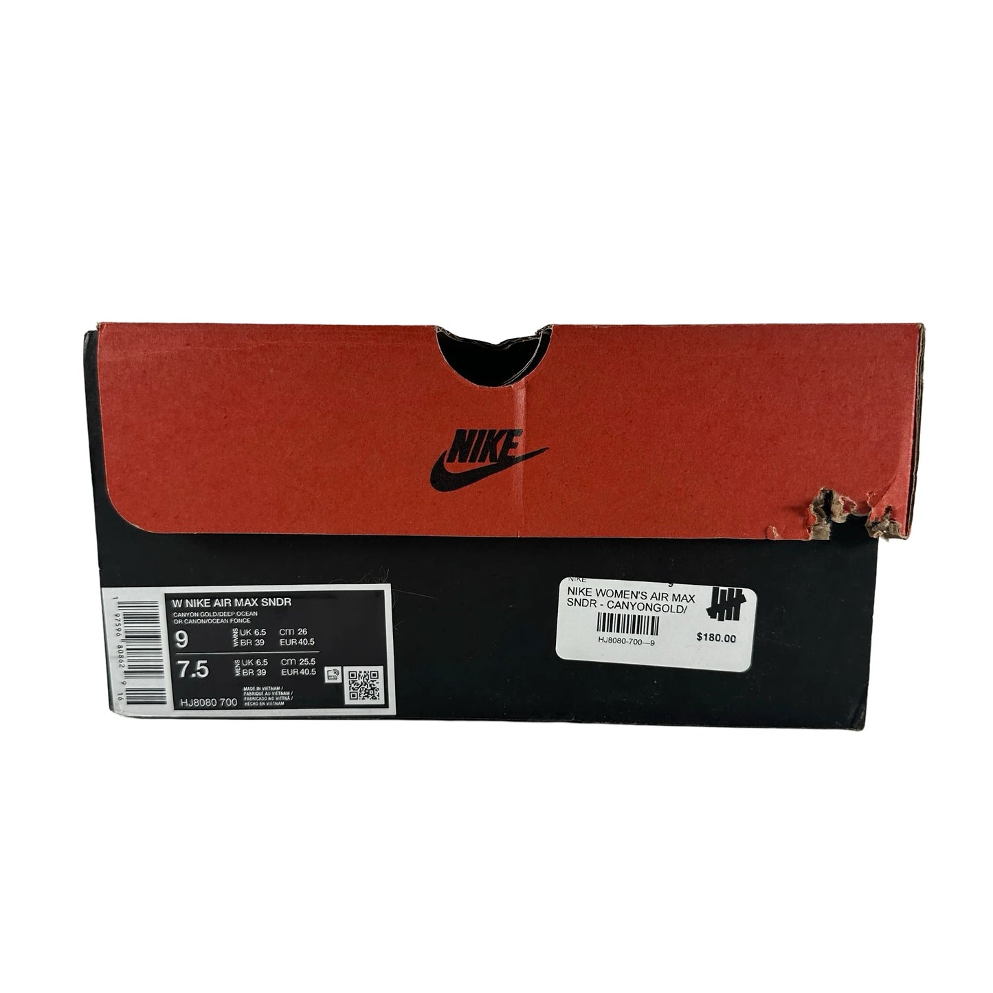 HJ8080 700 Nike Air Max Sunder Canyon Gold Deep Ocean (W) [USED] - 9 W (Used)